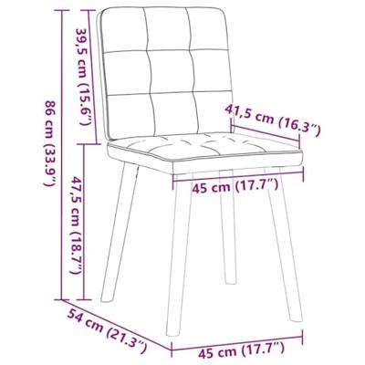 Eetkamerstoelen 6 st stof zwart