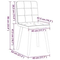 Eetkamerstoelen 6 st stof zwart - thumbnail