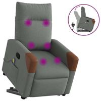 Sta-op-massagestoel verstelbaar stof donkergrijs - thumbnail