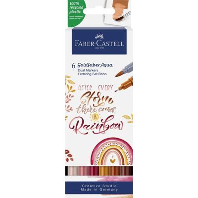 Faber Castell FC-164518 Duo Aquarelmarker Goldfaber BoHo 6 Stuks Faber Castell FC-164518 Duo Aquarelmarker Goldfaber BoHo 6 Stuks