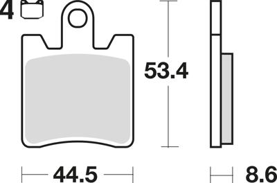TRW remblokken "mcb 706 brake pad mcb 706 sv sintered metal