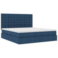 Opslag bed met matras met matras Blauw 180 x 200 cm Polyester - thumbnail
