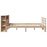 Bed met boekenkast zonder matras massief grenenhout 135x190 cm - thumbnail
