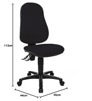 Topstar bureaustoel Point 60, zwart - thumbnail