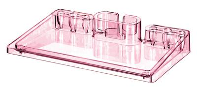 HAN ha-17470-76 buro-organizer i-step transparant fel rose