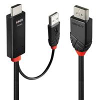 Lindy 41499 video kabel adapter 2 m HDMI + USB Type-A DisplayPort Zwart - thumbnail