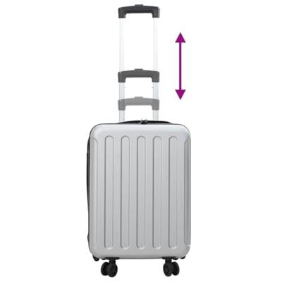 VidaXL Koffer met slot zilver 34 x 23 x 55.5 cm abs kunststof VidaXL Koffer met slot zilver 34 x 23 x 55.5 cm abs kunststof