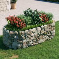 VidaXL Gabion plantenbak verhoogd 200x100x50 cm gegalvaniseerd ijzer - thumbnail