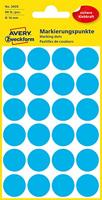 Avery-Zweckform 3005 Etiketten voor markeringspunten Ø 18 mm Blauw 96 stuk(s) Permanent hechtend Papier - thumbnail