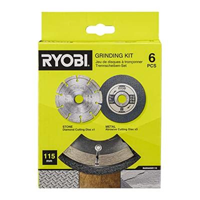 RYOBI 1 diamantzaagblad en 5 doorslijpschijven 115 mm - RAK6AGD115