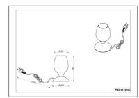 Trio Tafellamp roestbruinCup Ii wit glas - R59441024 - thumbnail
