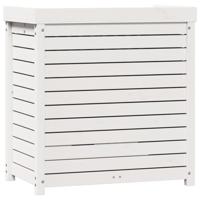 Oppottafel met schappen 82,5x50x86,5 cm massief grenenhout wit - thumbnail