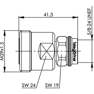 Telegärtner 100024539 100024539 Coax-adapter 7-16-DIN-bus - N-stekker 1 stuk(s)