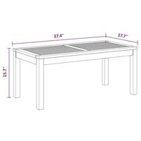 Tuinstafel Bruin 95 x 45 x 40 cm Massief teakhout - thumbnail