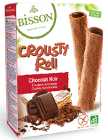 Bisson Crousty roll pure chocolade bio 125 Gram - thumbnail