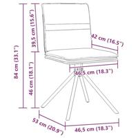 Eetkamerstoelen 4 st kunstsuède bruin - thumbnail
