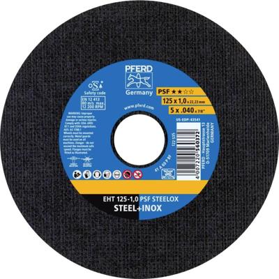 PFERD TOOLS EHT 125-1,0 PSF STEELOX 61721100 Doorslijpschijf recht 125 mm 25 stuk(s) RVS, Staal PFERD TOOLS EHT 125-1,0 PSF STEELOX 61721100 Doorslijpschijf recht 125 mm 25 stuk(s) RVS, Staal