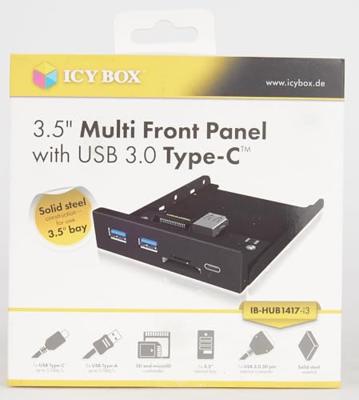 ICY BOX USB 3.2 Gen 1-hub 3 poorten Zwart