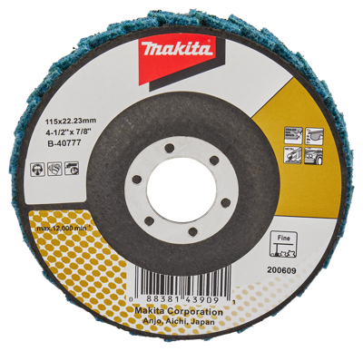 Makita Accessoires Lamellen conditioneringschijf 115mm fijn - B-40777 B-40777 Makita Accessoires Lamellen conditioneringschijf 115mm fijn - B-40777 B-40777