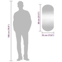 VidaXL Wandspiegel 35x80 cm ovaal glas - thumbnail