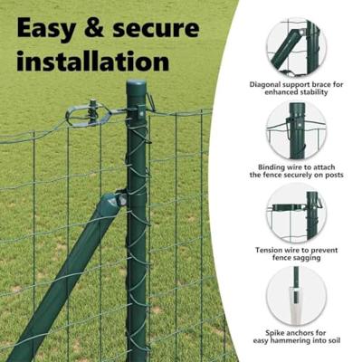 VidaXL Hek met paal groen 1,6 x 10 m staal en pvc