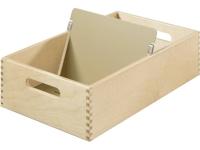 HAN 1005-0 1005-0 Kaartenbak Natuurlijk hout Aantal kaarten (max.): 1.500 kaarten DIN A5 liggend Met metaalsteun - thumbnail