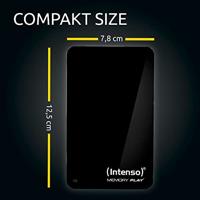 Intenso Memory Play 1 TB Externe harde schijf (2,5 inch) USB-A 3.2 Gen 1 Zwart 6021460 - thumbnail