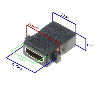 Lyndahl LKPA008 HDMI Adapter [1x HDMI-bus - 1x HDMI-bus] Zwart Vergulde steekcontacten