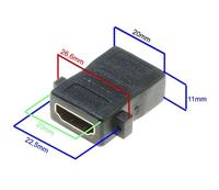 Lyndahl LKPA008 HDMI Adapter [1x HDMI-bus - 1x HDMI-bus] Zwart Vergulde steekcontacten - thumbnail
