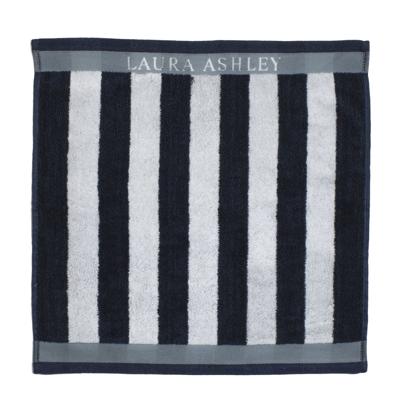 Laura Ashley keukendoek midnight stripe 50x50 cm donkerblauw