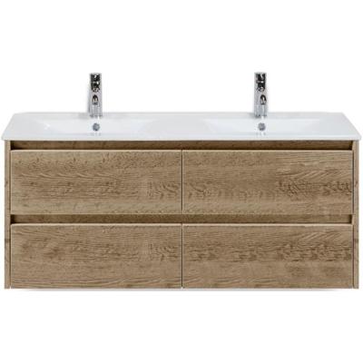 Dante Badmeubelset 120 cm - Natuur Eiken - Keramische Wastafel Wit Enjoy