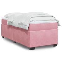 Boxspring met matras fluweel roze 80x200 cm - thumbnail