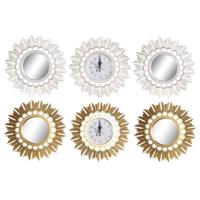 Muurklok DKD Home Decor Spiegel PP (25 x 2,5 x 25 cm) (2 Stuks) - thumbnail