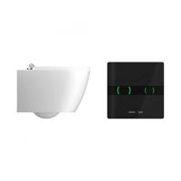 Wandcloset IPEE T5 230V Premium Rimless Incl Softclose Zitting Infrarood Sensor Zwart Wit - thumbnail