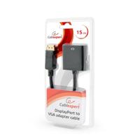 DisplayPort naar VGA adapterkabel zwart 15 cm - thumbnail
