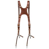The Hantler Dual camera harness Cognac / Old silver, Large - thumbnail