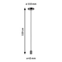 Paulmann Larus 79754 Hanglamp LED E27 Zwart-chroom - thumbnail