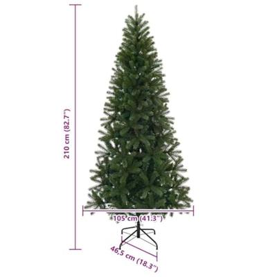 VidaXL Kunstkerstboom met 300 led met standaard groen 210 cm pe en pvc