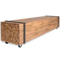 VidaXL Tv-meubel 110x30x32,5 cm massief teakhout - thumbnail