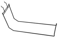 Unbranded Stelling haak duo recht 420mm zw 9005 - thumbnail