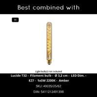 Lucide ORLANDO - Hanglamp - Ø 32 cm - 3xE27 - Fumé - thumbnail