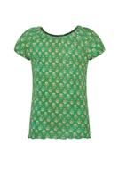 Like Flo Meisjes top crepe - Groen bloemen - thumbnail