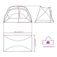 VidaXL Strandtent 274x178x170/148 cm 185t polyester grijs - thumbnail