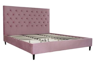 Bed DKD Home Decor Hout Metaal Roze 180 x 200 cm 187 x 210 x 137 cm