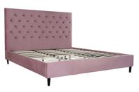 Bed DKD Home Decor Hout Metaal Roze 180 x 200 cm 187 x 210 x 137 cm - thumbnail