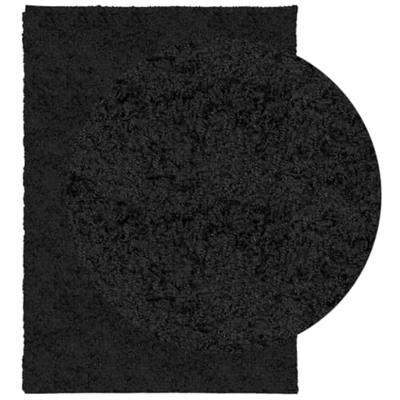 VidaXL Vloerkleed pamplona shaggy hoogpolig modern 120x170 cm zwart