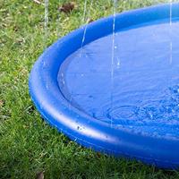 Coolpets splash zwembad sproeier blauw hondenspeelgoed - thumbnail