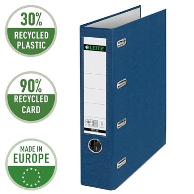 Leitz Dubbele ordner 1012 2 x DIN A5 liggend Rugbreedte: 75 mm Blauw 4 beugels 10120035 - thumbnail
