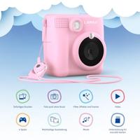 Lamax InstaKid1 Polaroidcamera Pink Geïntegreerde accu, Met ingebouwde flitser, Full-HD video-opname, Spatwaterdicht - thumbnail