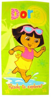 Nickelodeon Dora strandlaken groen junior 70 x Nickelodeon Dora strandlaken groen junior 70 x